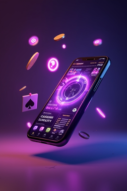Smartphone con app casinò